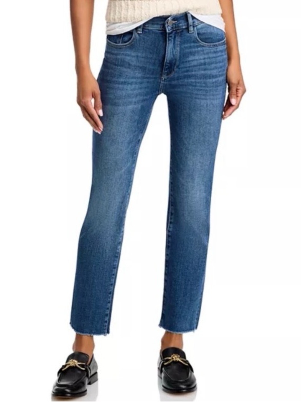 DL1961 Mara Mid Rise Instasculpt Straight Ankle Jeans Chancery 29